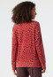 Shirt long-sleeved fleece sustainable animal print light red - Mix+Relax Lounge
