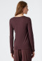 Shirt long-sleeved interlock red-brown - Mix & Relax