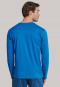 Shirt langarm Jersey Knopfleiste blau - Mix+Relax