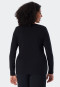 Shirt long-sleeved modal V-neck black - Mix & Relax