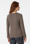 Shirt long-sleeved modal V-neck taupe - Mix+Relax
