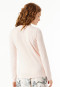 Tee-shirt manches longues modal encolure en V rose pâle - Mix+Relax