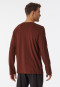 Shirt langarm Organic Cotton V-Ausschnitt terracotta - Mix+Relax