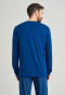 Shirt langarm V-Ausschnitt blau - Mix+Relax