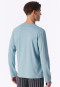 Shirt met lange mouwen en v-hals, ijsblauw - Mix+ Relax