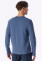 Shirt met lange mouwen en v-hals, faded denim - Mix+ Relax