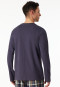 Shirt langarm V-Ausschnitt graphit - Mix+Relax