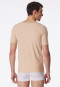 Interlock seamless short-sleeved shirt with v-neck clay - Laser Cut