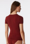 Shirt korte mouw terracotta - Personal Fit