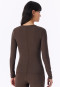 Shirt langarm deep brown - Personal Fit
