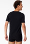 Shirts kurzarm 2er-Pack Organic Cotton tiefer V-Ausschnitt schwarz – 95/5