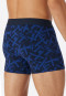 Boxer briefs 3-pack organic cotton woven elastic waistband solid colored/patterned dark blue/royal blue - 95/5