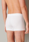 Pantaloncini a doppia costa in cotone biologico, bianco - Retro Rib