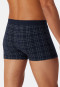 Shorts in raffinato tessuto Interlock con fantasia, blu notte/bianco - Fine Interlock
