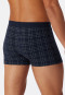 Short fijne interlock met patroon nachtblauw/wit - Fine Interlock