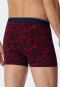 Boxer microfibre feuilles bleu foncé/rouge - Fashion Daywear