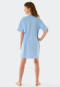 Chemise de nuit manches courtes coton bio lunettes de soleil bleu air - Aquatic Flow