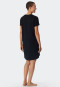 Sleep shirt short-sleeved print black - Essential Nightwear