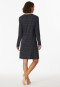Maglia da notte a maniche lunghe in modal con stampa grafica, blu notte - Contemporary Nightwear