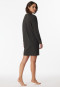 Sleep shirt long-sleeved oversized modal anthracite - Modern Nightwear