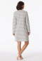 Sleep shirt long-sleeved V-neck stripes heather gray - Casual Essentials