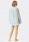 Sleepshirt langarm Webware Knopfleiste Streifen hellblau - Pyjama Story