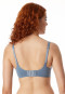 Reggiseno reggiseno con coppa e coppette scorrevoli grigio-blu - Unique Micro
