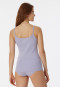 Spaghetti top double rib organic cotton lilac - Pure Rib