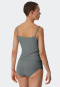 Confezione da 2 top con spalline sottili, sabbia/giada - Modal Essentials