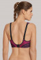 Sport-BH gemodelte Cups bügellos High Support beere gemustert - Active