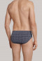 Bikini brief anthracite grid pattern - Ebony