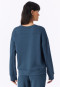 Long-Sleeve Double-Faced v-neck Sweatshirt, Deep Blue - Mix+ Relax