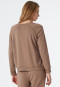 Sweat-shirt manches longues Lyocell bords-côtes marron - Mix+Relax Lounge