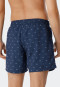 Short de bain matière tissée bleu foncé imprimé - Marineland