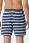 Swim trunks woven fabric dark blue-white striped - Submerged
