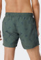 Zwemshort geweven stof vissen olijf patroon - Waterworld