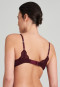 T-shirt soutien-gorge à bonnets et baleines dentelle bordeaux - Feminine Lace