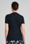 T-shirt dubbelrib opstaande kraag zwart - Mix+Relax