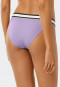 Slip Tai per bikini foderato con elastico in vita di colore viola - California Dream
