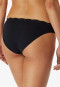 Tai slip in pizzo nero - puro cotone