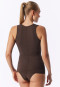Tanktop diepbruin - Personal Fit