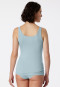 Strappy tops 2-pack sand/blue - Modal Essentials