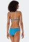 Triangel-Bikini-Set herausnehmbare Softcups variable Träger Mini-Slip Ripp-Optik aquarium - Underwater