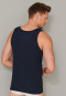 Hemd dubbelrib biologisch katoen donkerblauw - Retro Rib