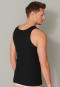 Undershirt double rib organic cotton black - Retro Rib
