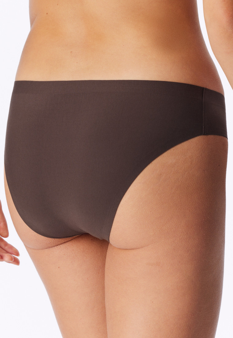 Culotte sans coutures, marron foncé - Invisible Cotton