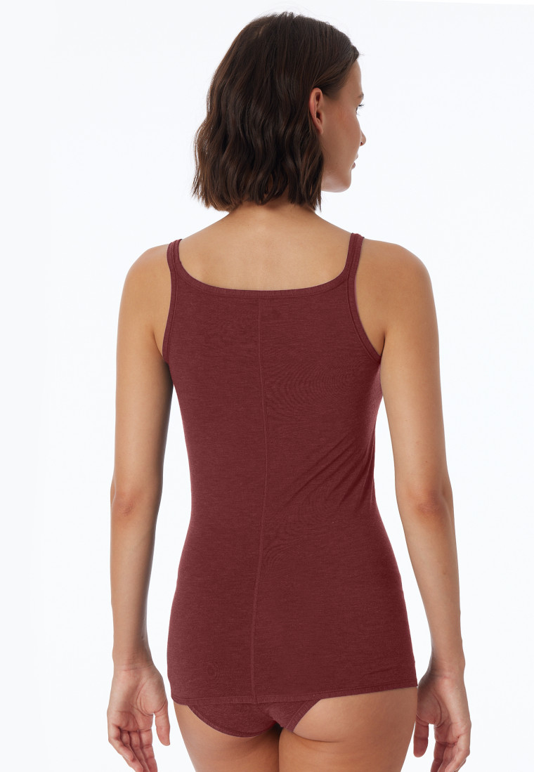 Spaghetti strap top red-brown - Personal Fit