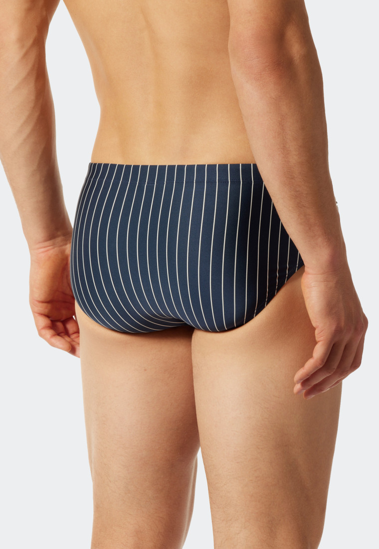 Badehose mit Reißverschlusstasche Wirkware  Streifen admiral - Nautical Casual