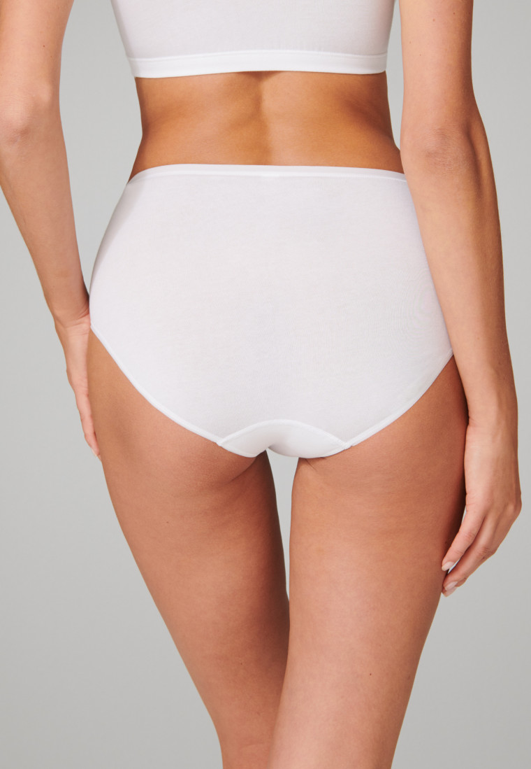 Midi panty 3-pack organic cotton white - 95/5