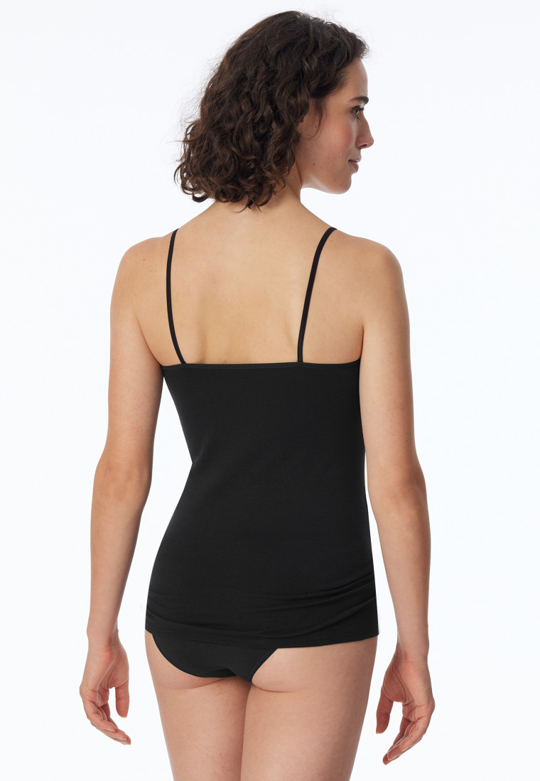 Spaghetti-Top 2er-Pack schwarz - 95/5